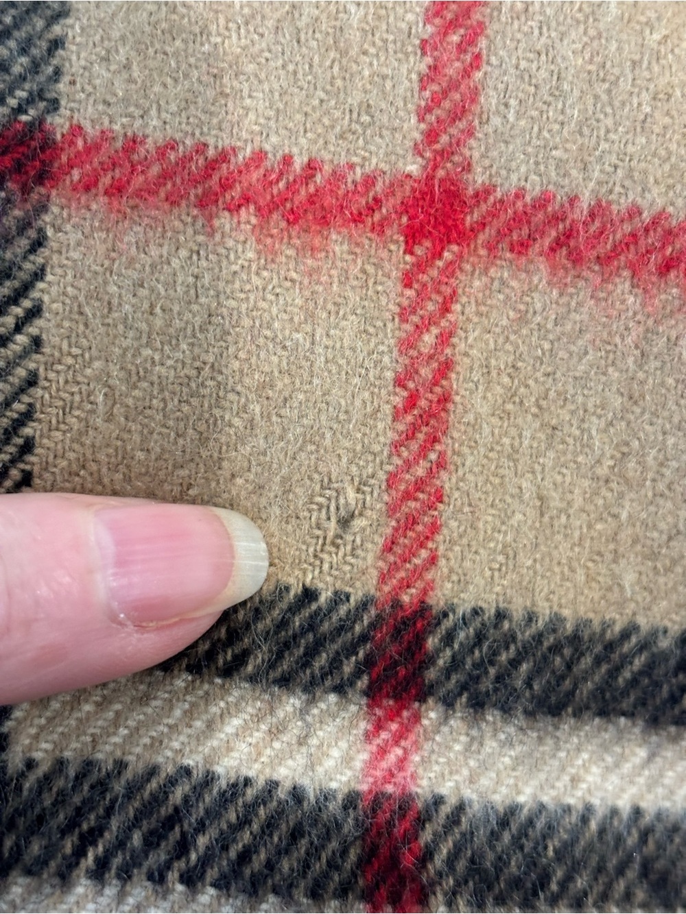 80s BURBERRY NOVA CHECK CASHMERE SCARF W FRINGE ENGLAND 12.5X60 GRANDPA CORE - Picture 7 of 7